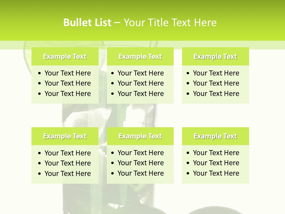 Glass White Green PowerPoint Template