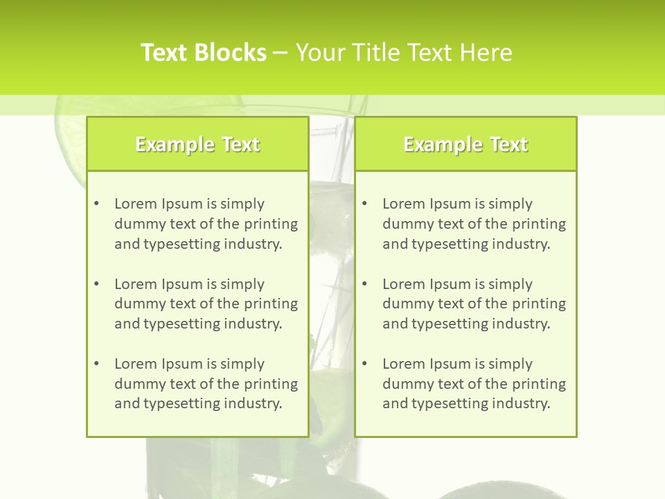 Glass White Green PowerPoint Template