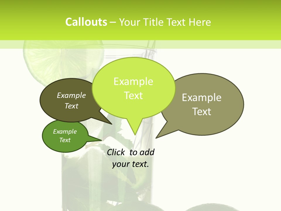 Glass White Green PowerPoint Template