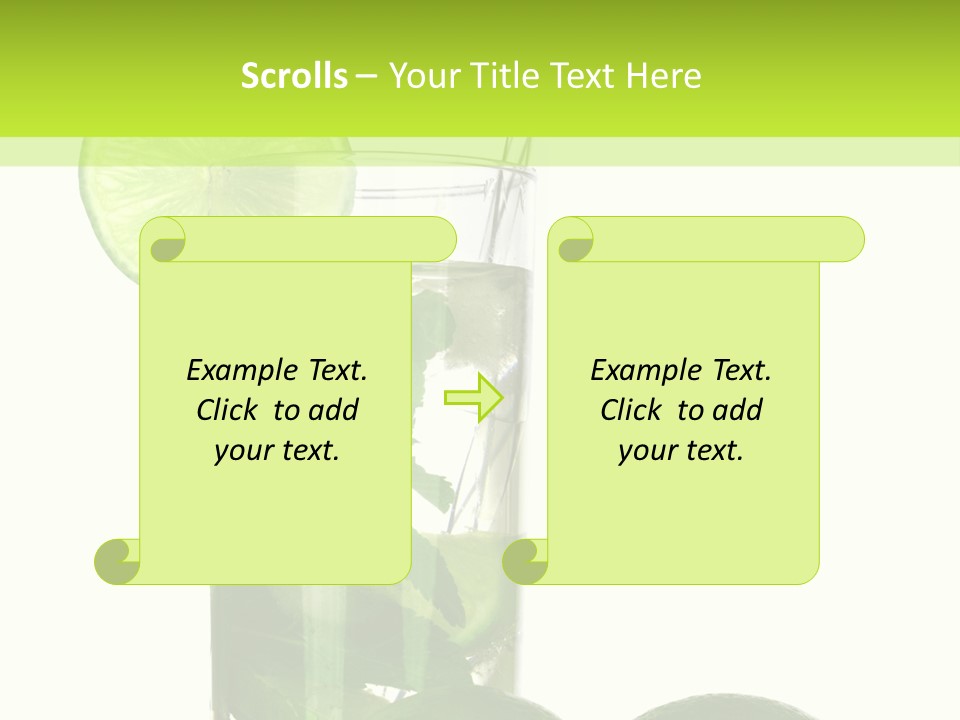 Glass White Green PowerPoint Template