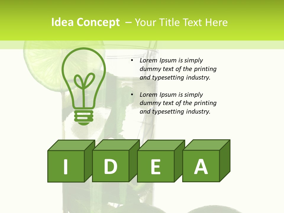 Glass White Green PowerPoint Template