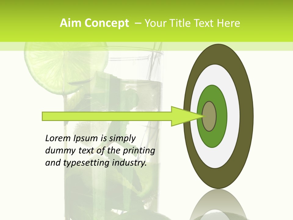 Glass White Green PowerPoint Template