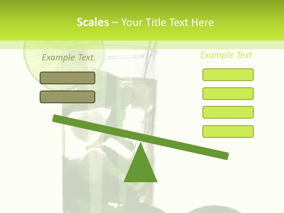Glass White Green PowerPoint Template