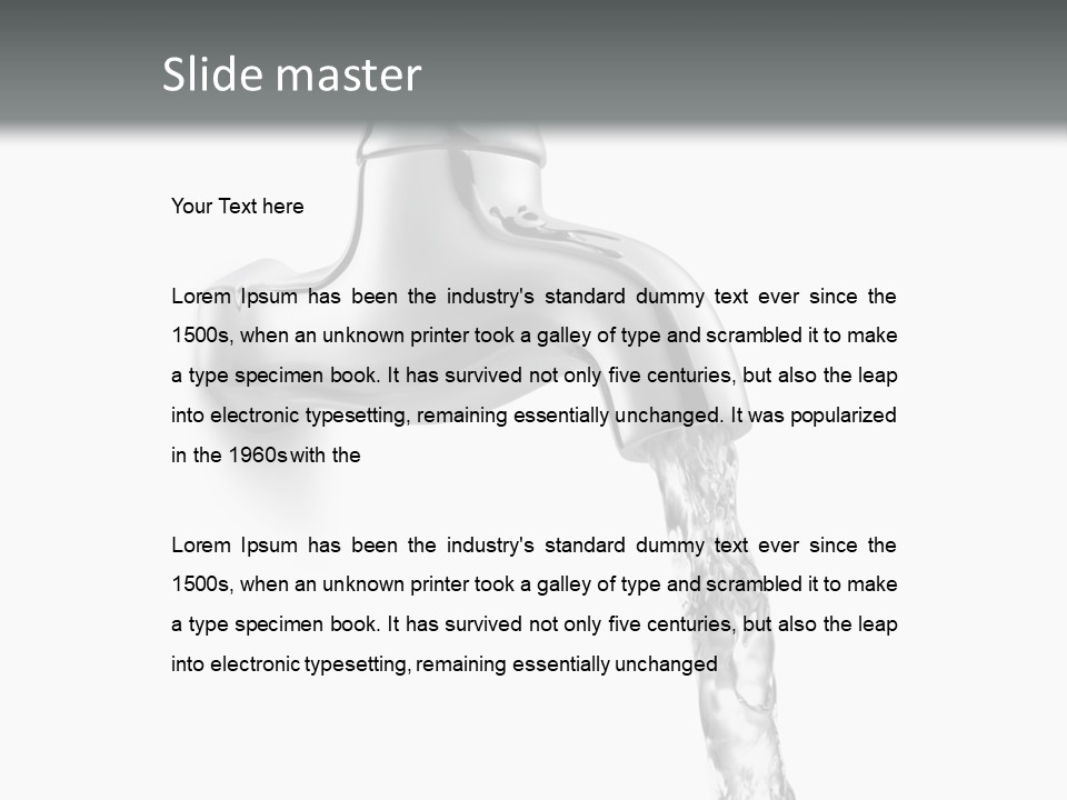 Shiny Metal Tap PowerPoint Template