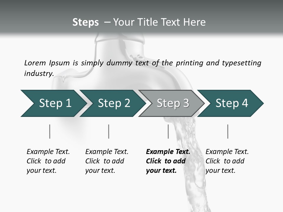 Shiny Metal Tap PowerPoint Template