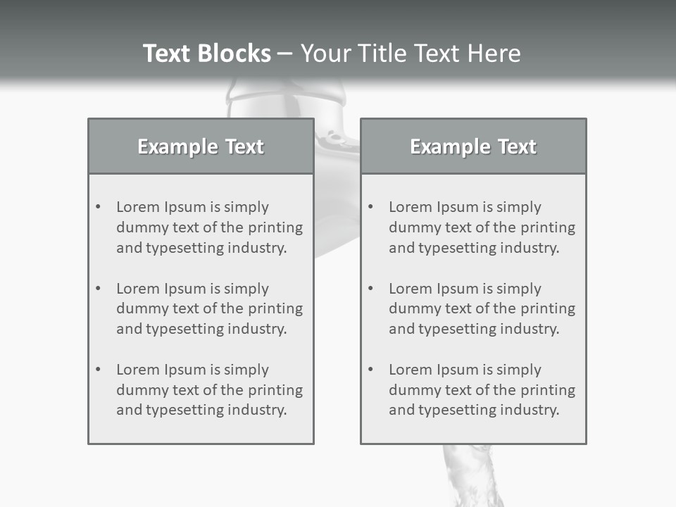 Shiny Metal Tap PowerPoint Template