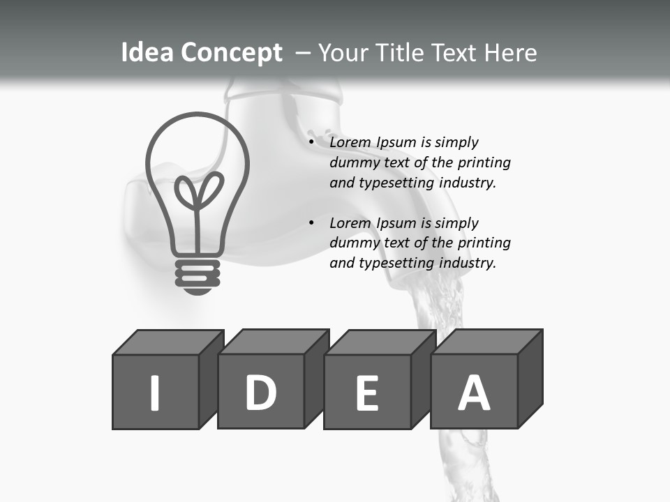 Shiny Metal Tap PowerPoint Template