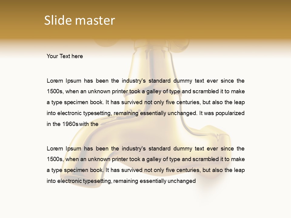 Metal Water Isolated PowerPoint Template