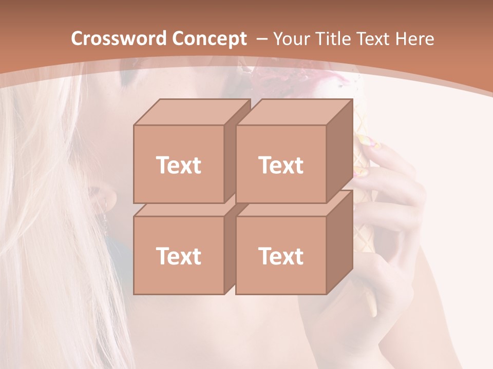 Waist Blond Caucasian PowerPoint Template