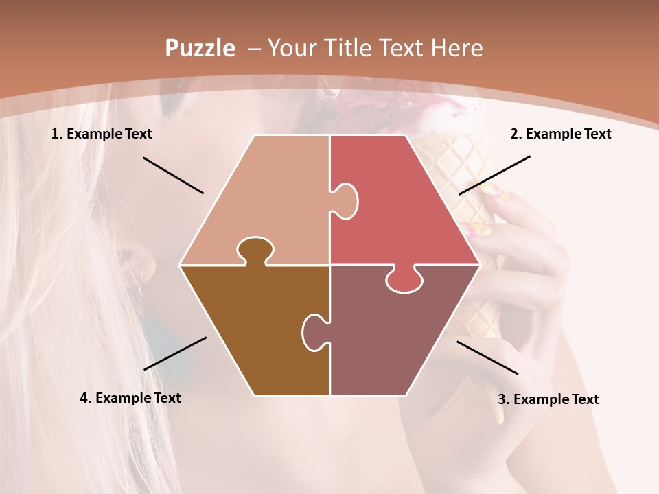 Waist Blond Caucasian PowerPoint Template