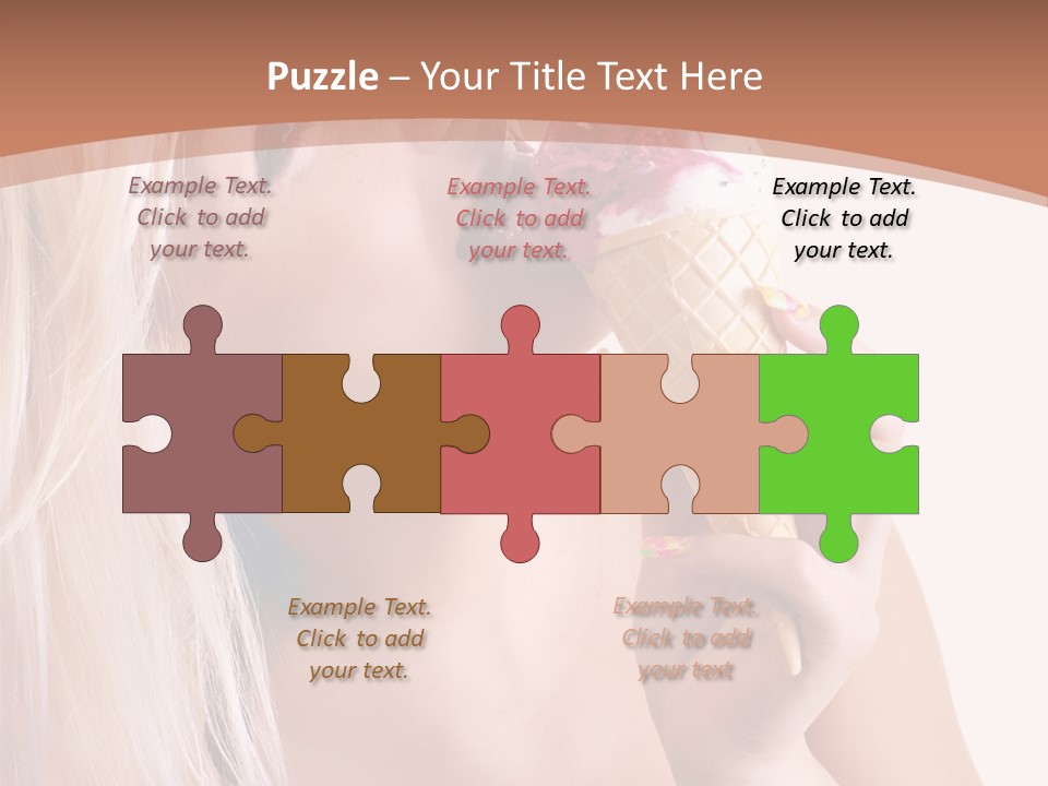 Waist Blond Caucasian PowerPoint Template