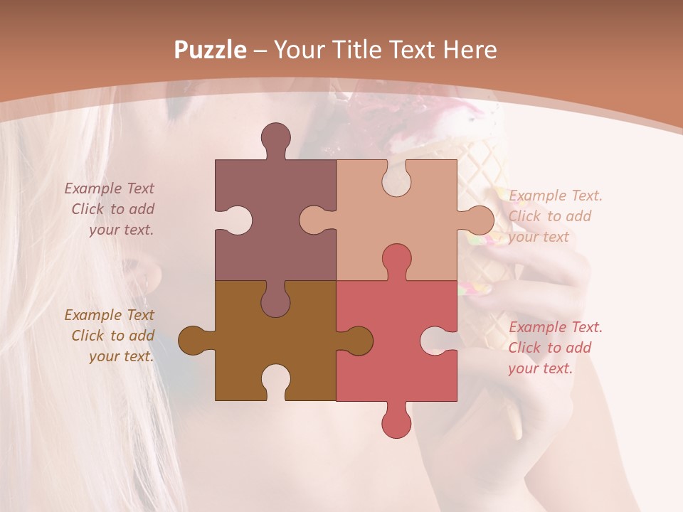 Waist Blond Caucasian PowerPoint Template