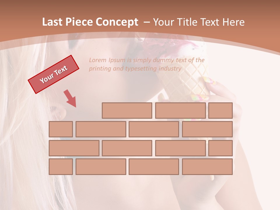 Waist Blond Caucasian PowerPoint Template