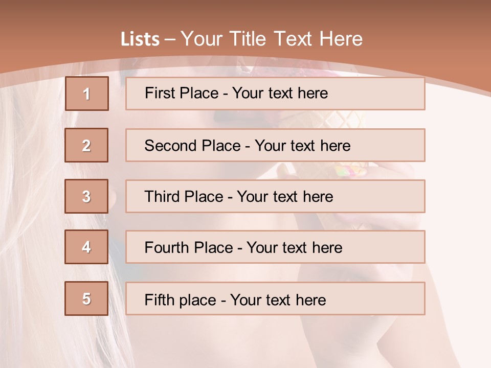 Waist Blond Caucasian PowerPoint Template