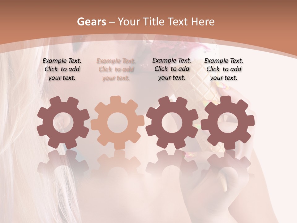 Waist Blond Caucasian PowerPoint Template