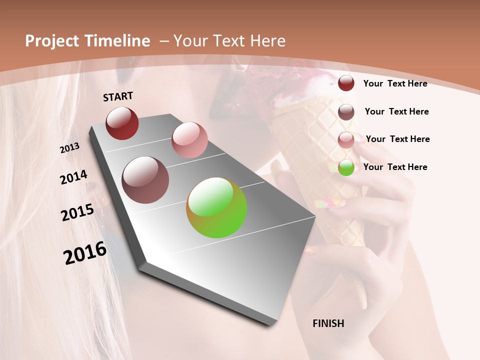 Waist Blond Caucasian PowerPoint Template