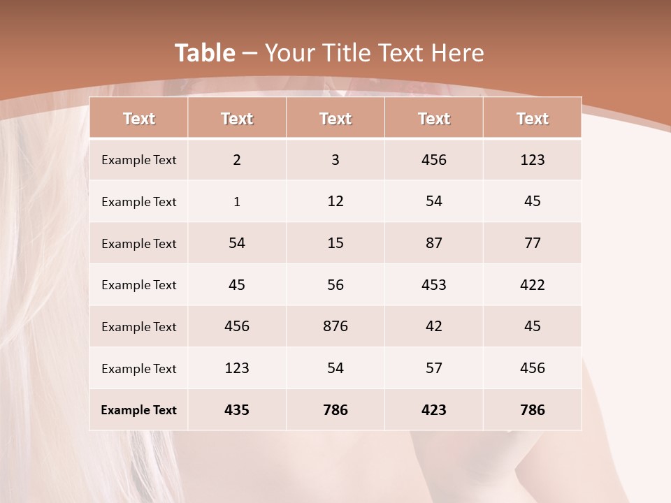 Waist Blond Caucasian PowerPoint Template