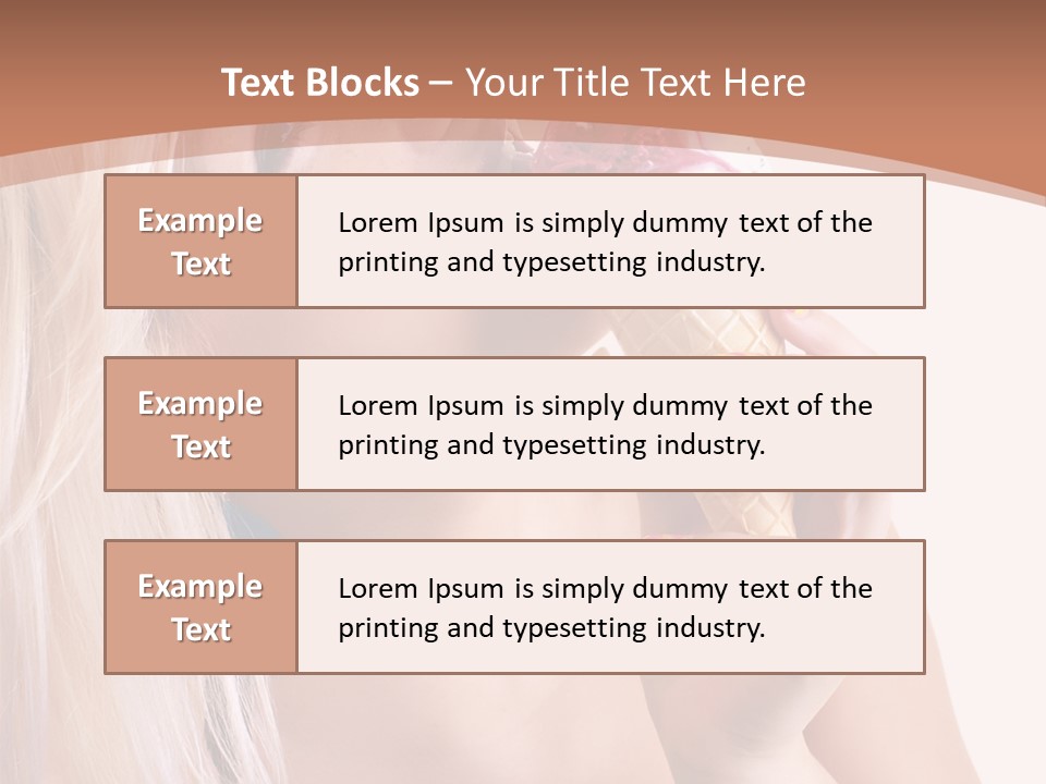 Waist Blond Caucasian PowerPoint Template