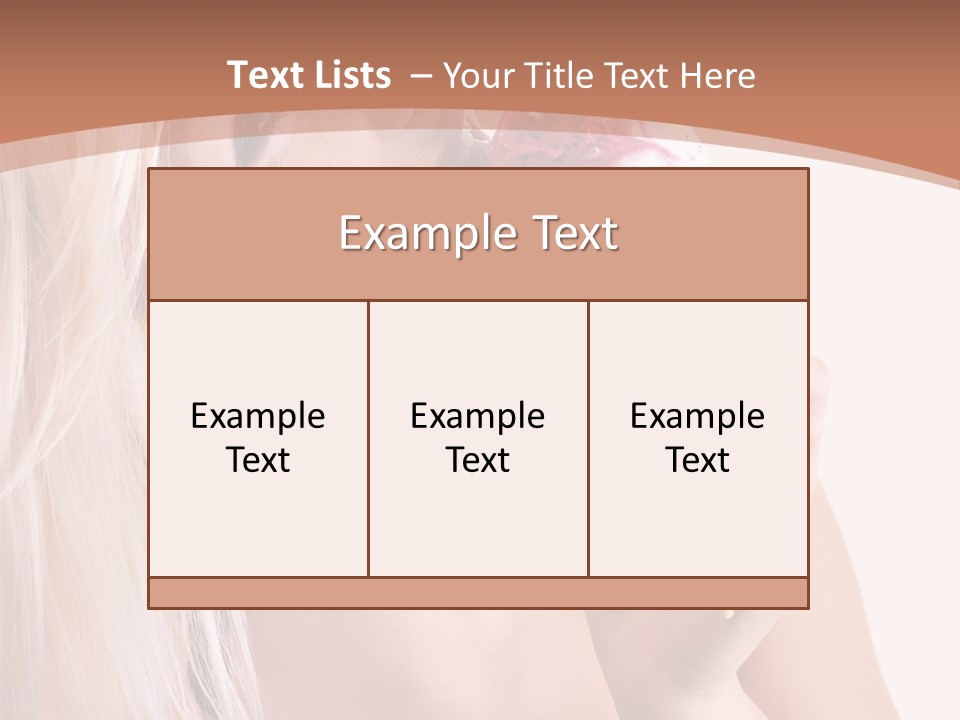 Waist Blond Caucasian PowerPoint Template