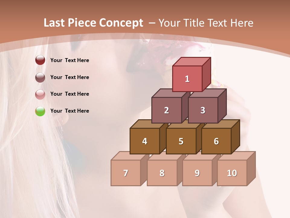 Waist Blond Caucasian PowerPoint Template