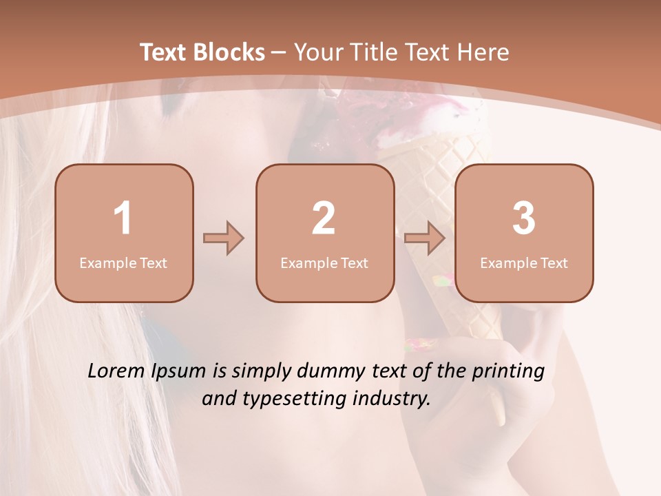 Waist Blond Caucasian PowerPoint Template