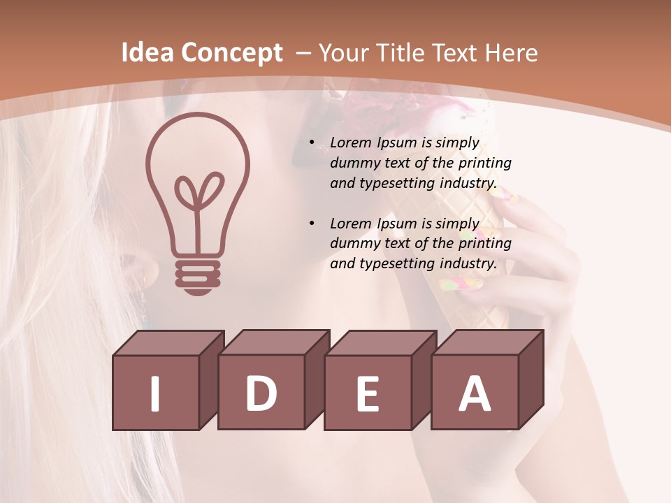 Waist Blond Caucasian PowerPoint Template