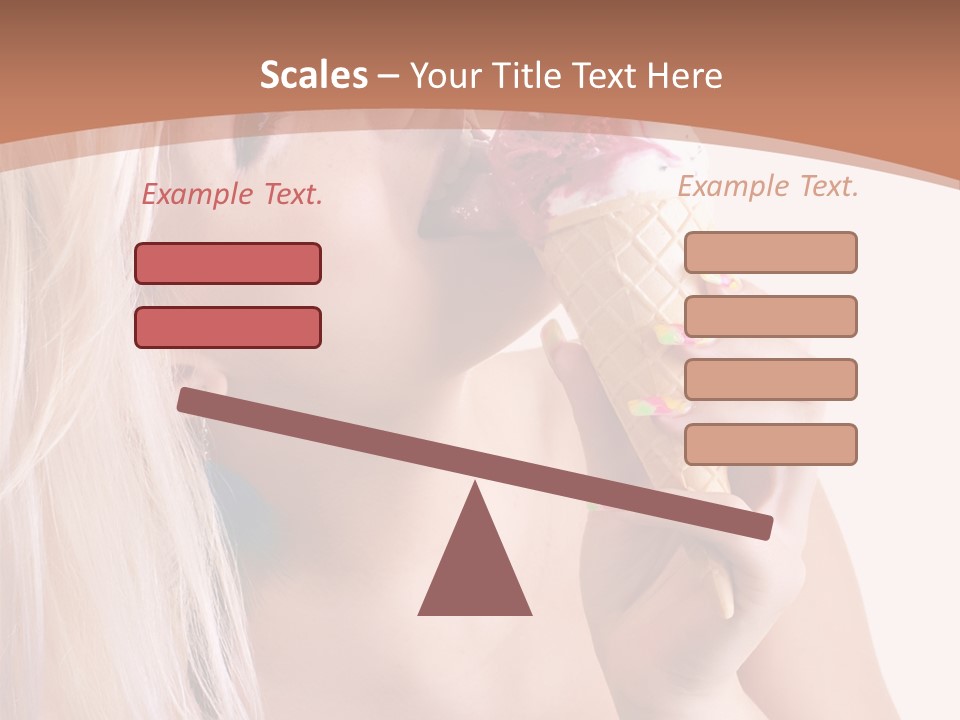 Waist Blond Caucasian PowerPoint Template