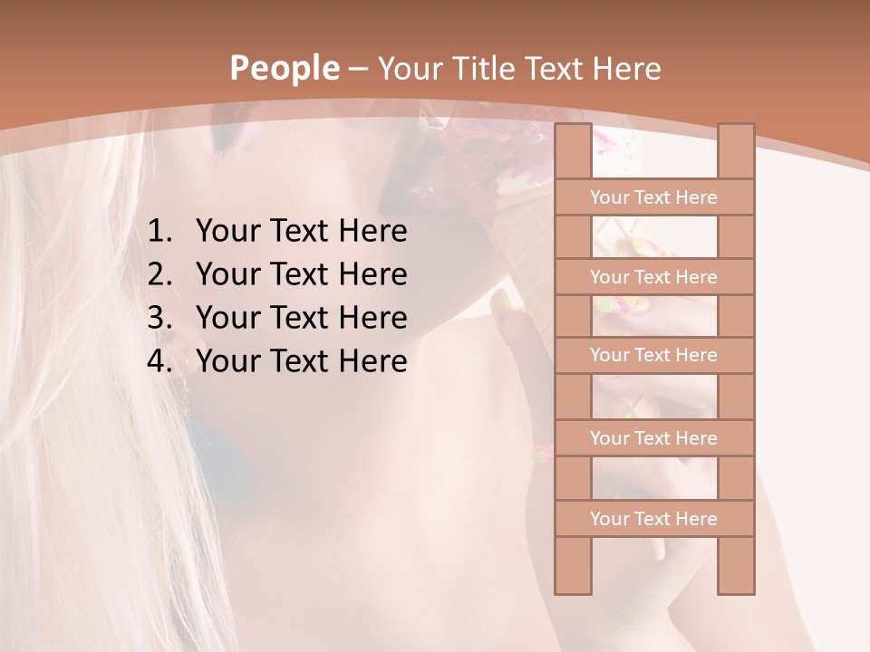 Waist Blond Caucasian PowerPoint Template