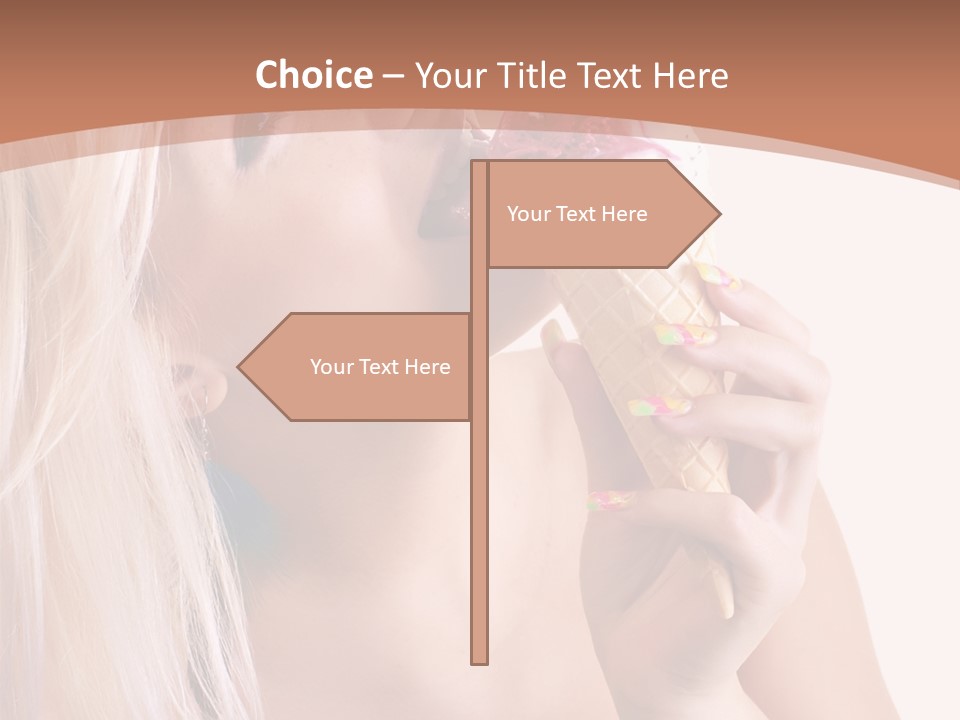 Waist Blond Caucasian PowerPoint Template