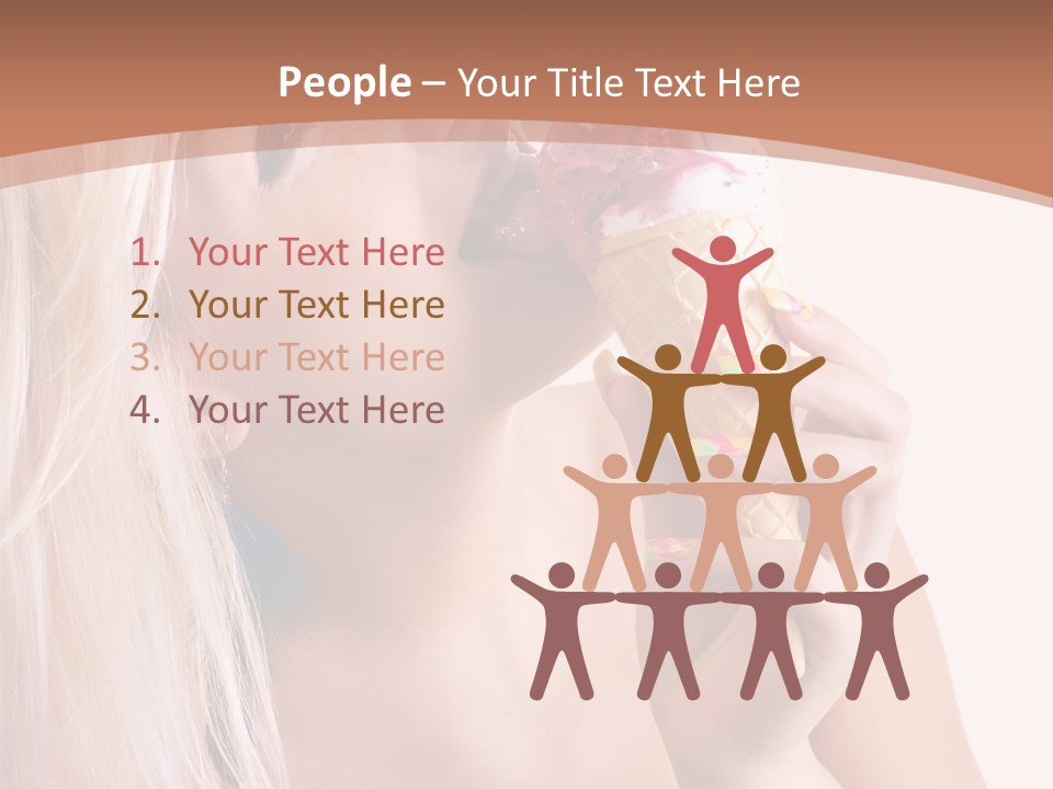 Waist Blond Caucasian PowerPoint Template