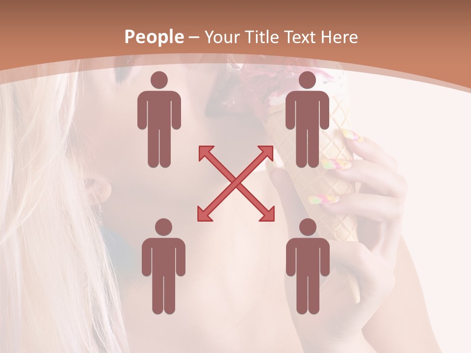 Waist Blond Caucasian PowerPoint Template