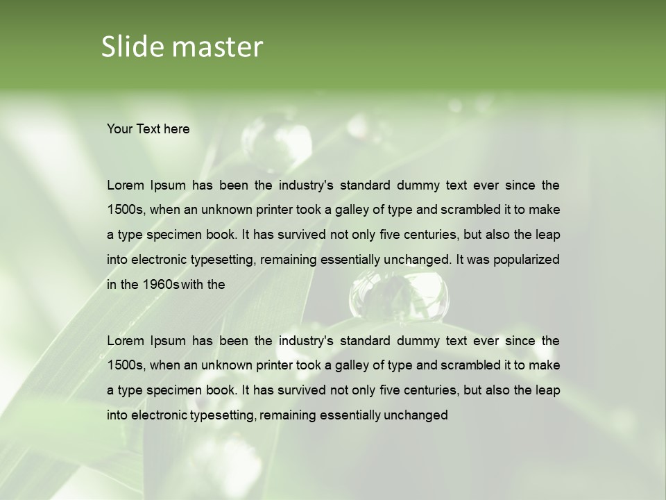 Grass Small Freshness PowerPoint Template