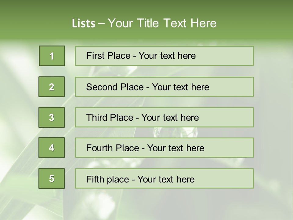 Grass Small Freshness PowerPoint Template
