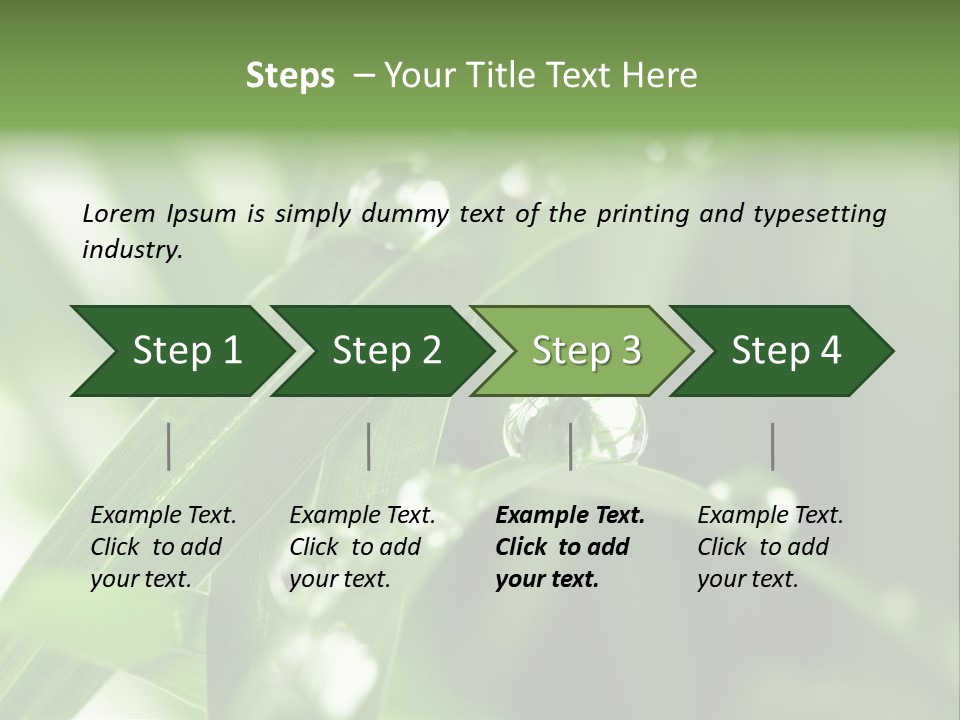 Grass Small Freshness PowerPoint Template