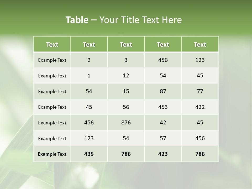Grass Small Freshness PowerPoint Template