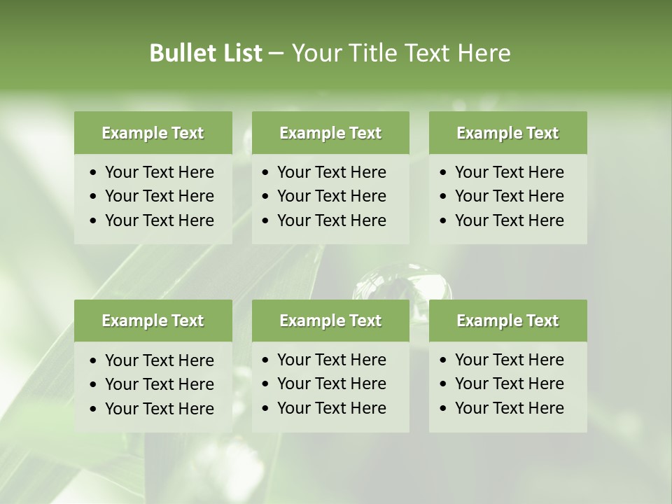 Grass Small Freshness PowerPoint Template