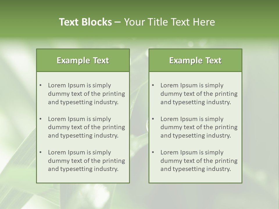 Grass Small Freshness PowerPoint Template