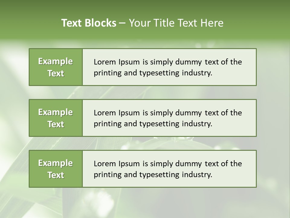 Grass Small Freshness PowerPoint Template