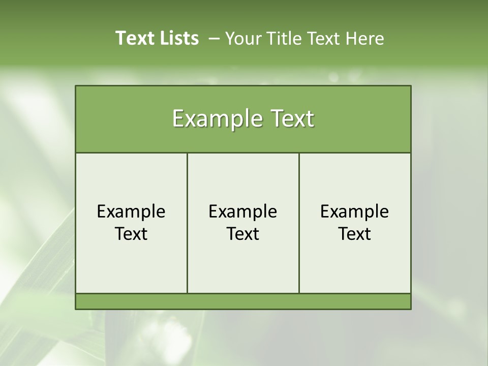 Grass Small Freshness PowerPoint Template