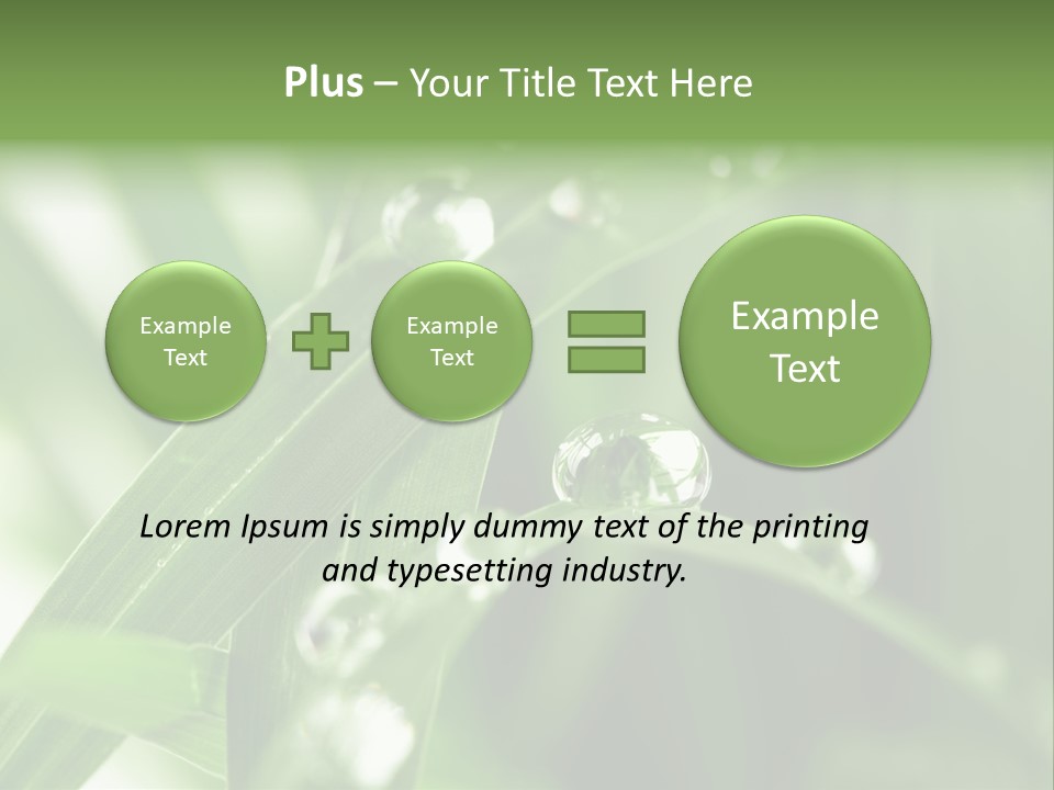 Grass Small Freshness PowerPoint Template