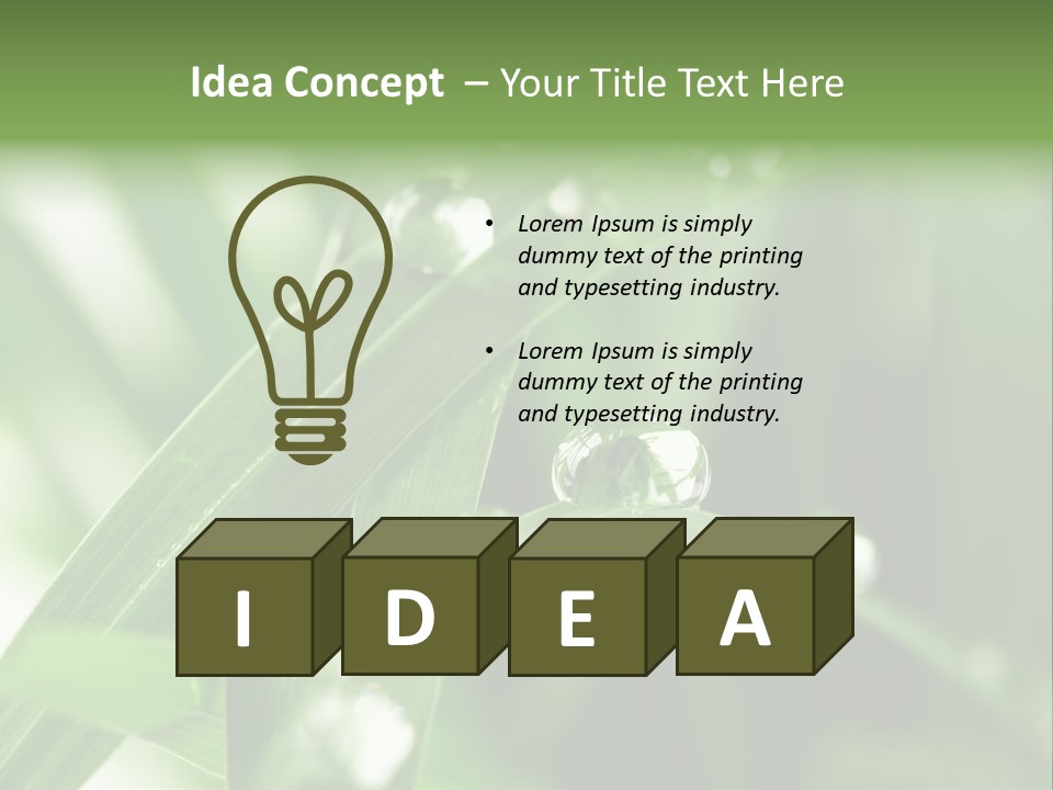 Grass Small Freshness PowerPoint Template