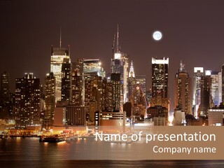 Square York Cloud PowerPoint Template