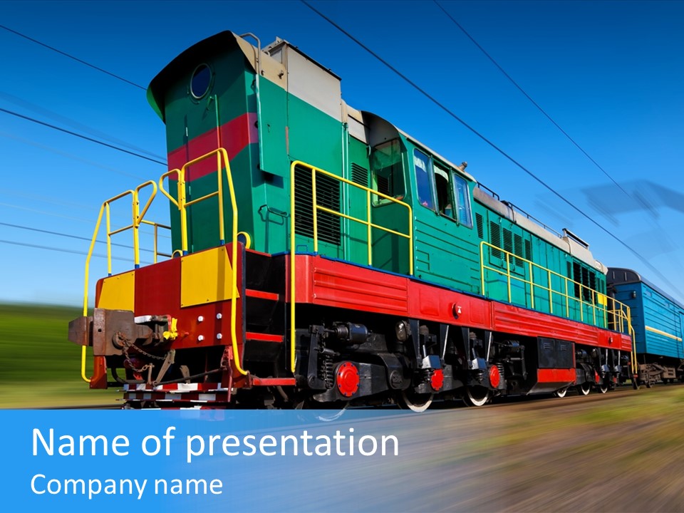 Summer Transportation Rail PowerPoint Template