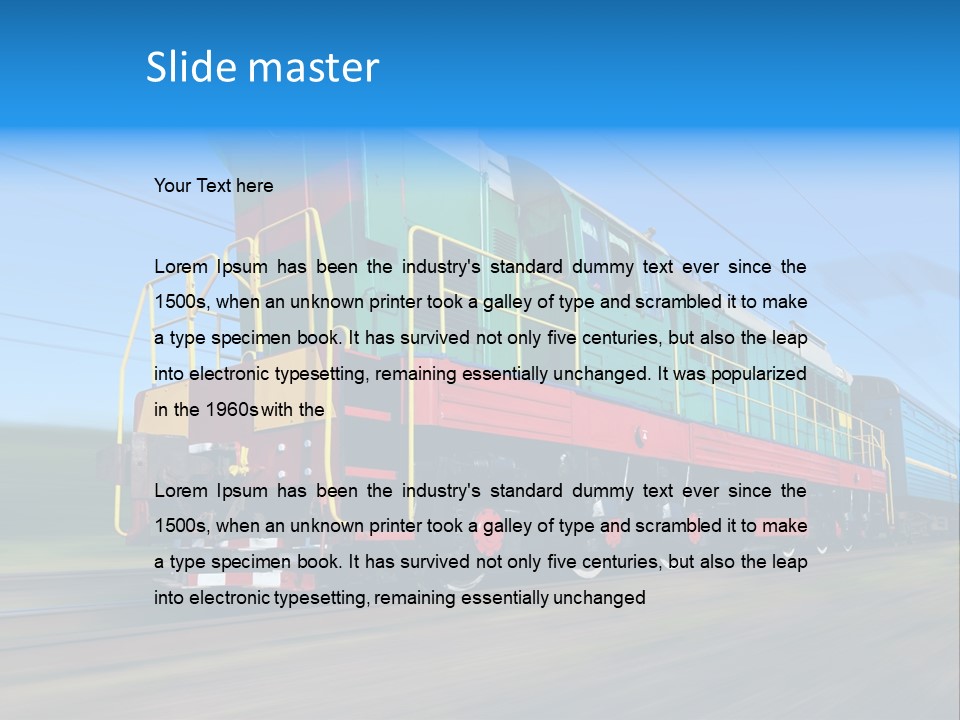 Summer Transportation Rail PowerPoint Template