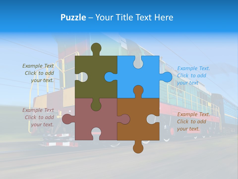 Summer Transportation Rail PowerPoint Template