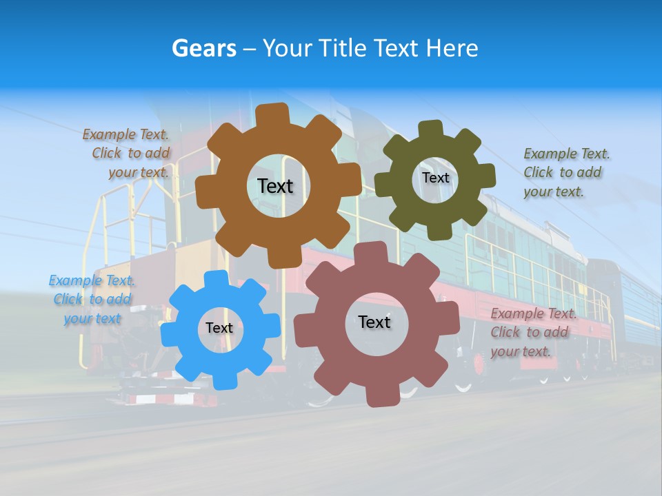 Summer Transportation Rail PowerPoint Template