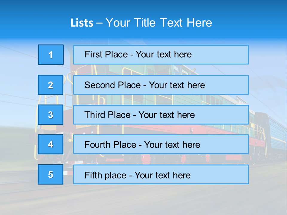 Summer Transportation Rail PowerPoint Template