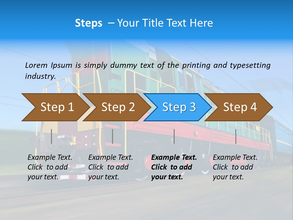 Summer Transportation Rail PowerPoint Template
