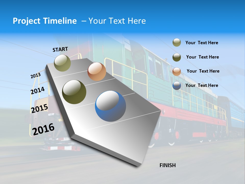 Summer Transportation Rail PowerPoint Template