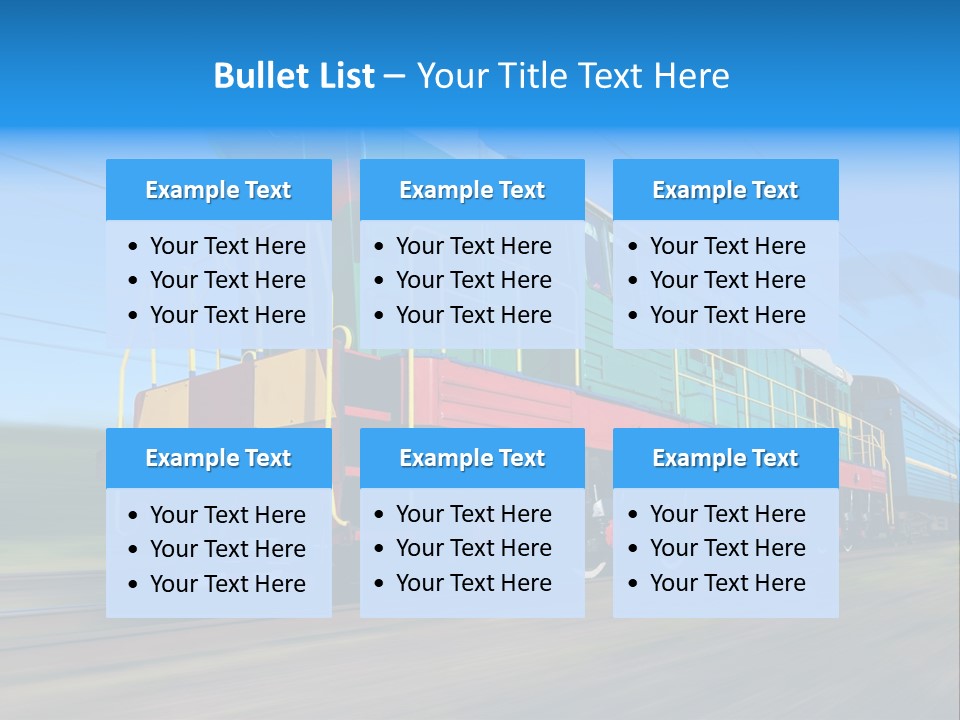 Summer Transportation Rail PowerPoint Template